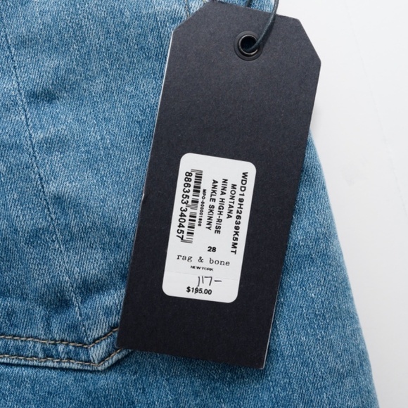 Rag & Bone. Nina High-Rise Button-Fly Skinny Jeans. - Picture 4 of 11